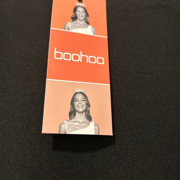 Boohoo Black Dress with Tie-Waist, new - Picture 3 of 6